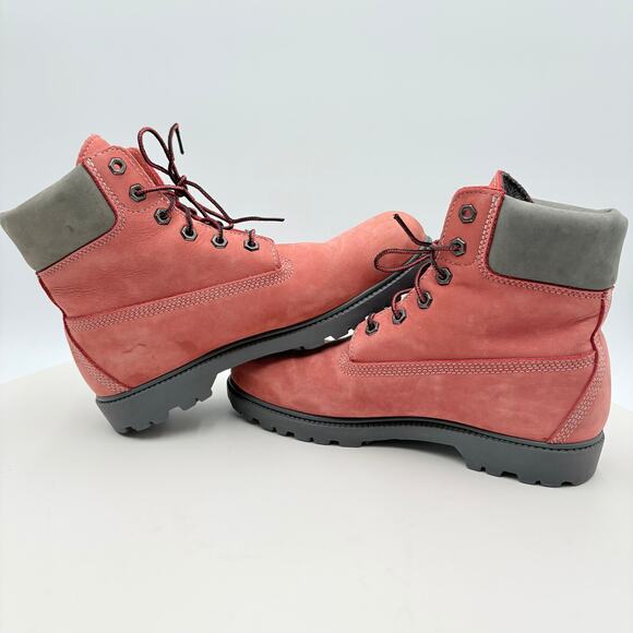 Timberland light red leather boots main image 6